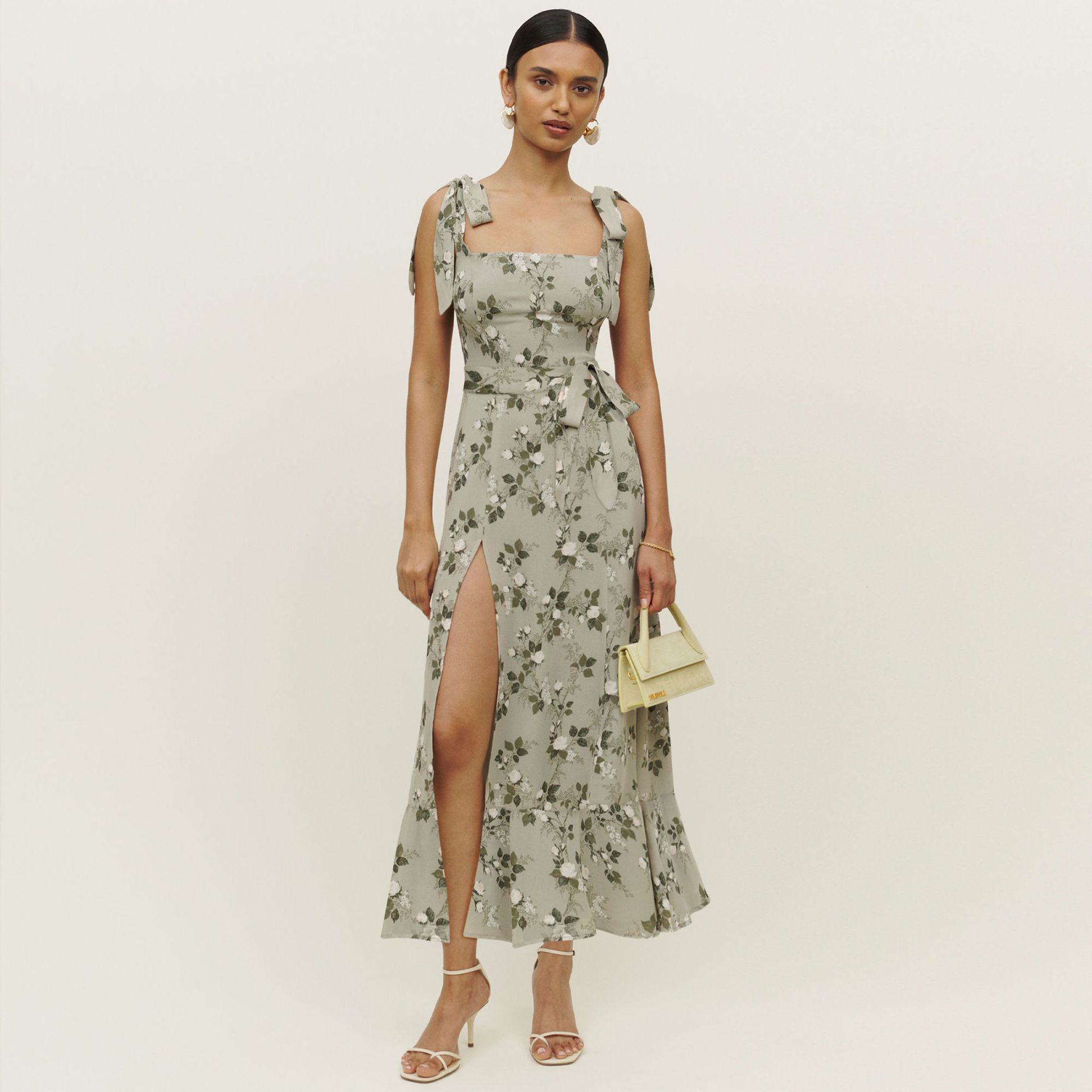 Spring And Halter Straps Bustier Floral Dresses