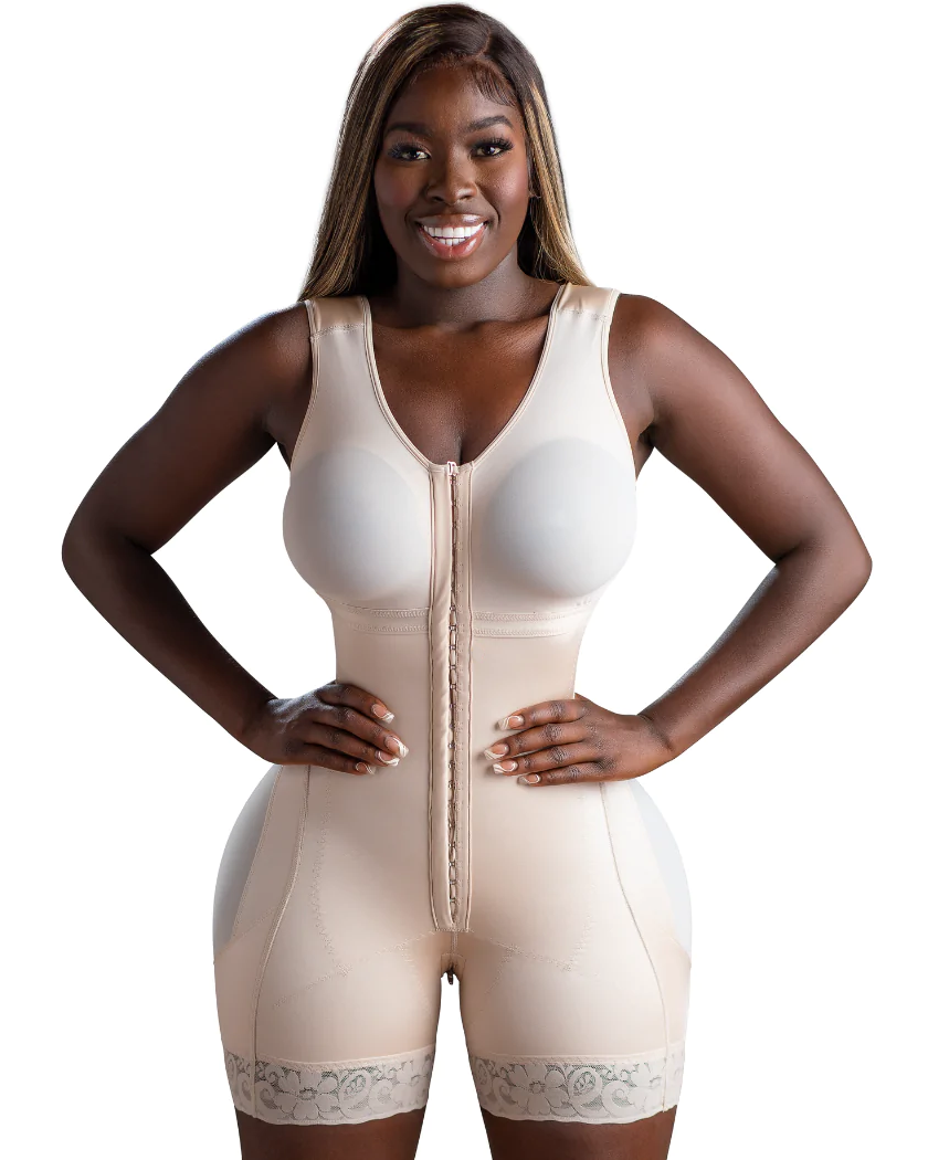 High compression Short Girdle With Brooches Bust Girdle With Bust For Daily and Post-Surgical Use