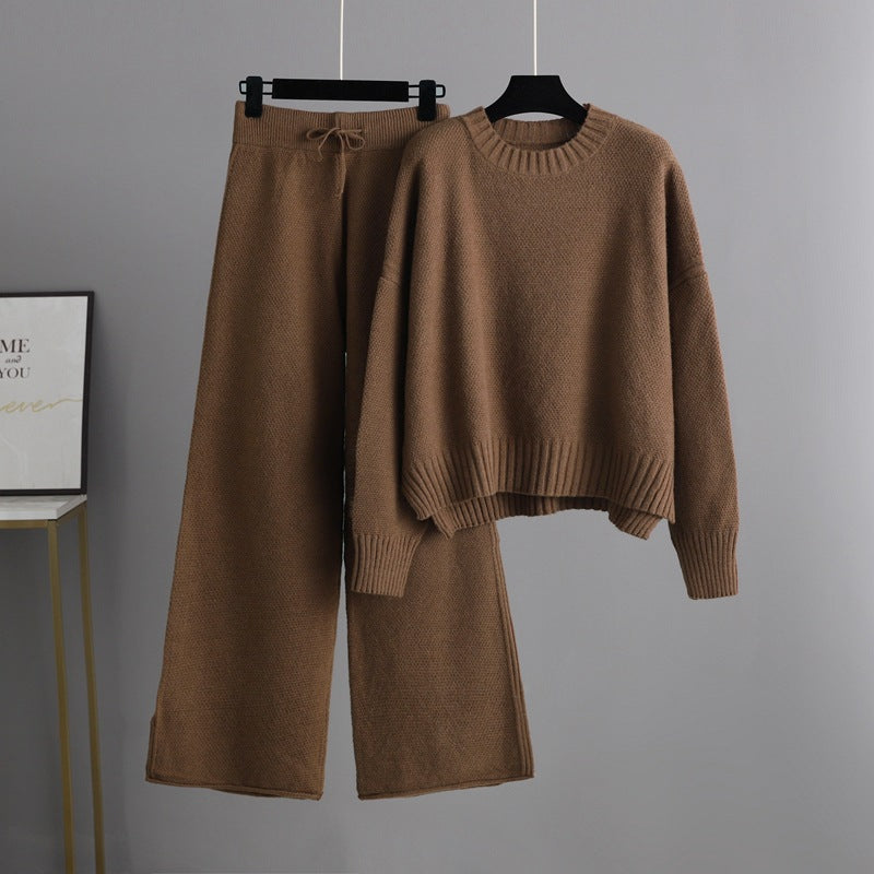 Casual Knitted Pants Set For Women