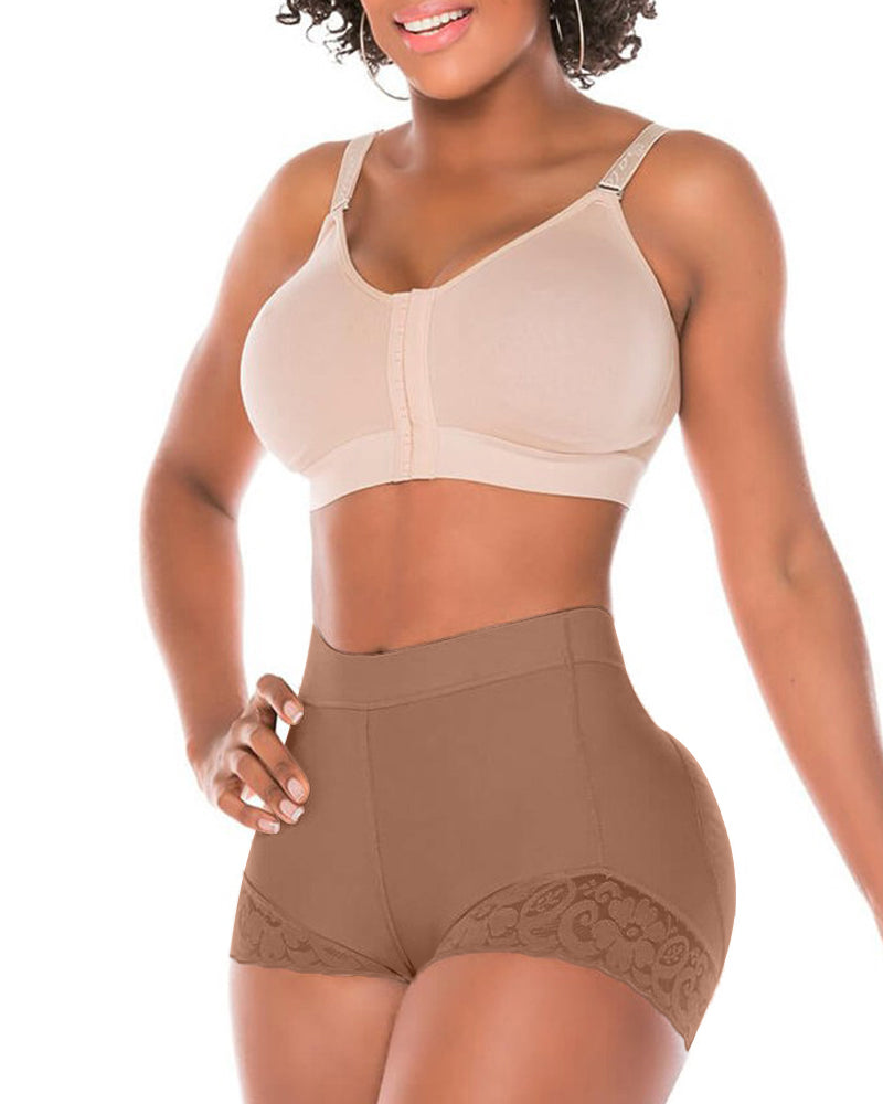 High Waist Hip Enhancer Shapewear Tummy Control Lace Body Shaper