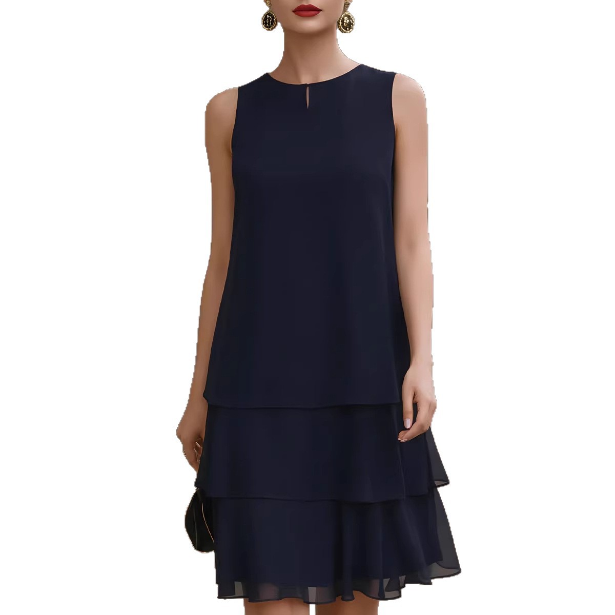 Casual Multi-Layer Chiffon Flowy Dress Style