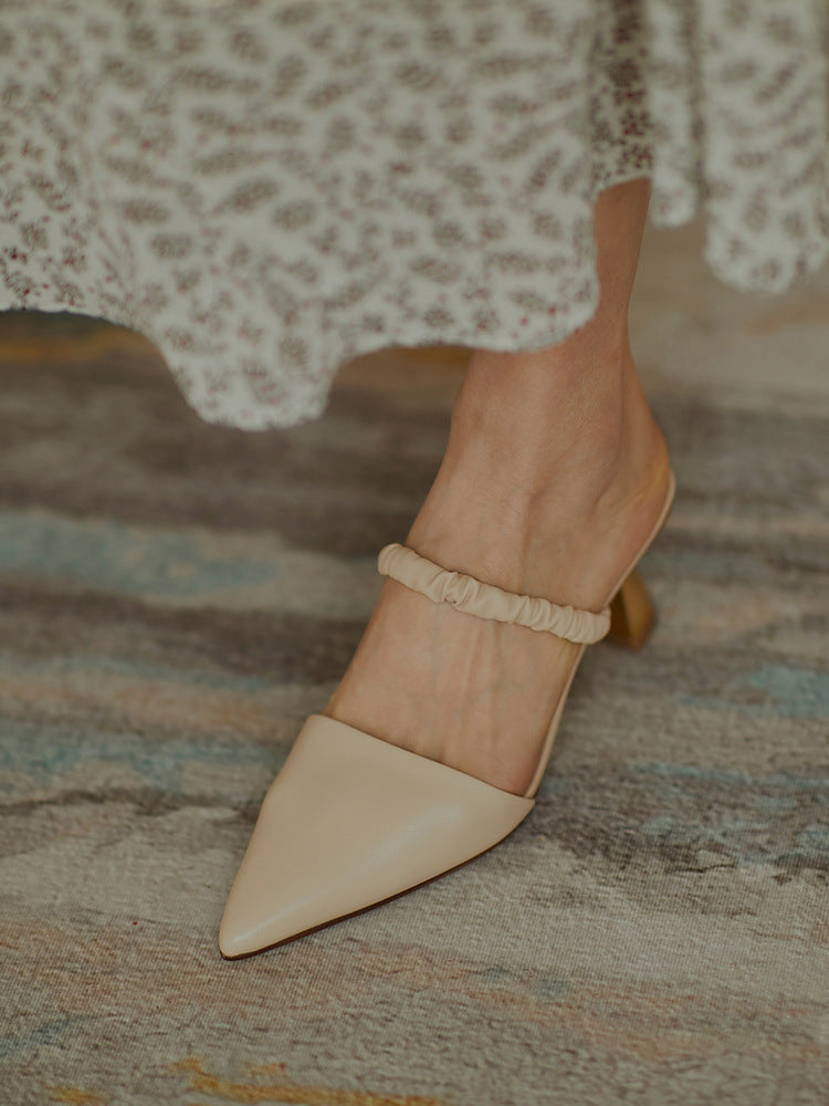 French Retro Toe Sandals With Skirt