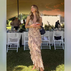 Stylish Chiffon Maxi Evening Gown Dress
