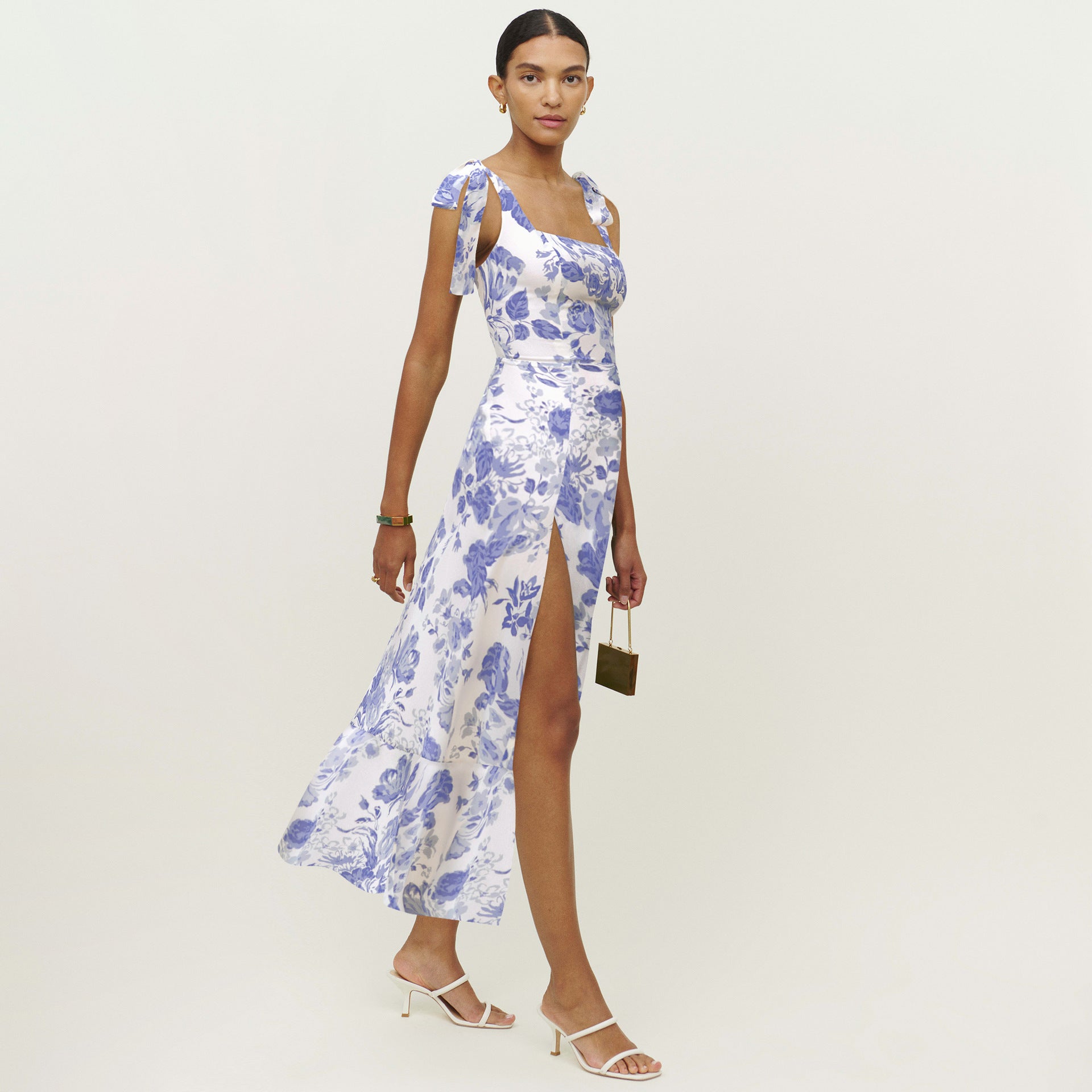 Spring And Halter Straps Bustier Floral Dresses