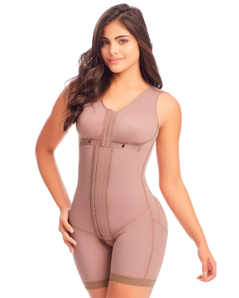 Tummy Control Shapewear High Compression Faja Bodysuit Postpartum Open Bust Bodysuit Bodysuit