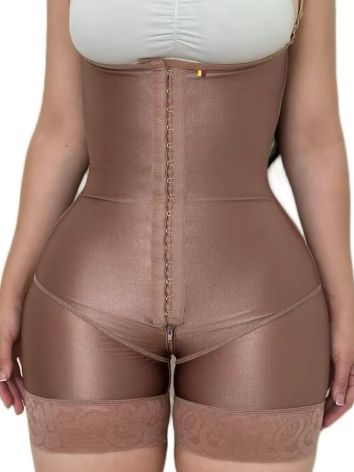 Open Chest Sleeveless Adjustable Shoulder Strap Shapewear With Abdominal Control