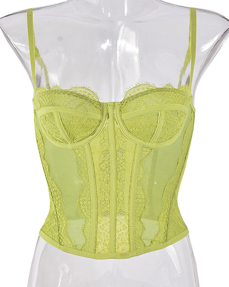 Lace Cutout Camisole Top