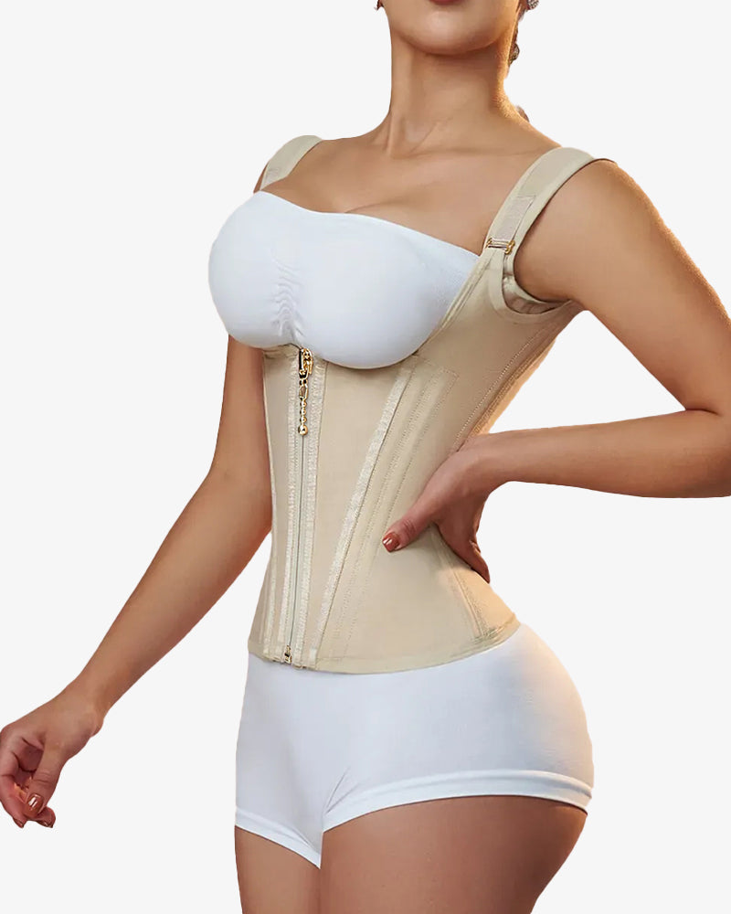 Waist Trainer for Vest Body Shaper Cincher Trimmer Tank Top Sport Girdle with Steel Bones