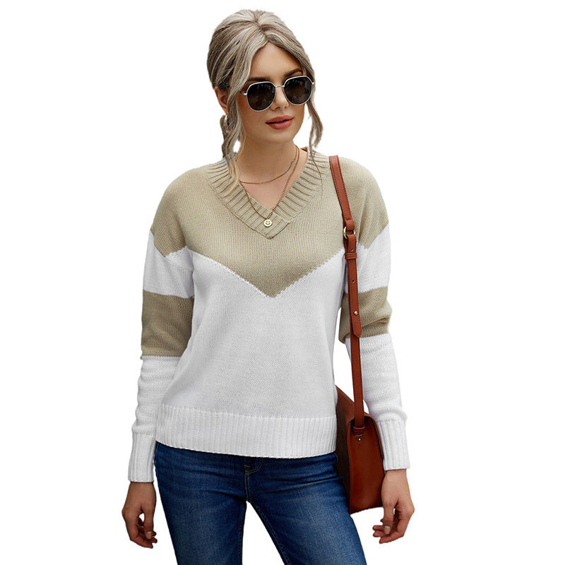 Sweater Fall Amazon Hit Color Long-sleeved
