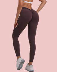 High Waist Back V Butt Lifting Fitness Naked Yoga Pants