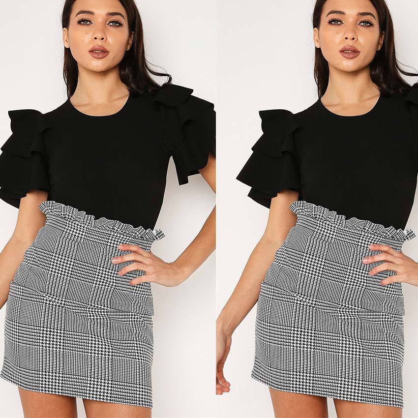 Retro plaid skirt