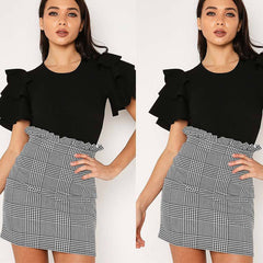 Retro plaid skirt