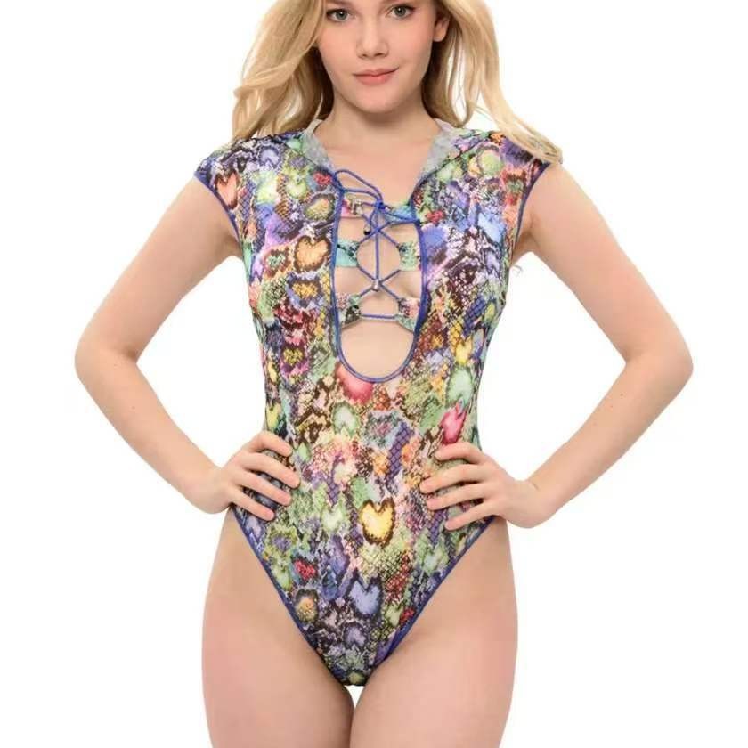 Triangular Strap One-piece Swimsuit