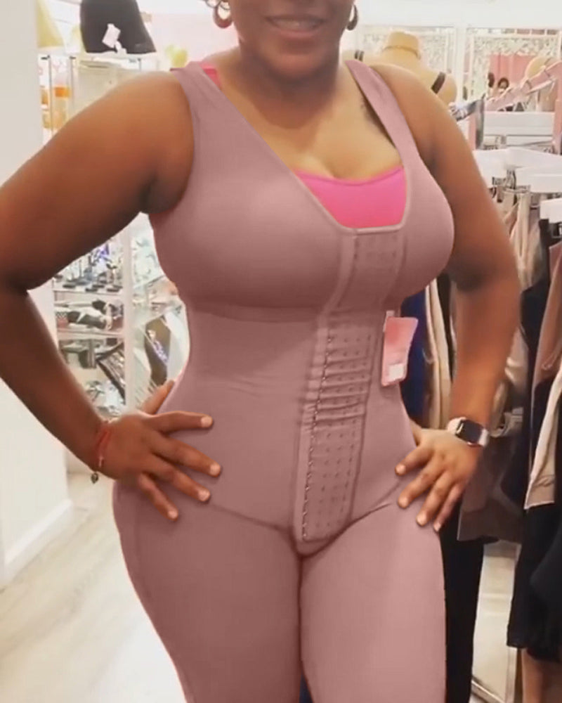 Shapewear For Tummy Control HOOK AND EYE CLOSURE Adjustable Breast Support Bodysuit Bodyshaper