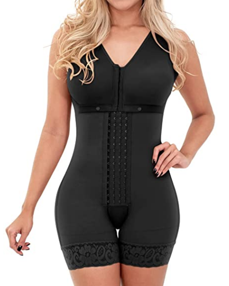 Shapewear For HOOK AND EYE CLOSURE Adjustable Breast Support Tummy Control Bodysuit Bodyshaper