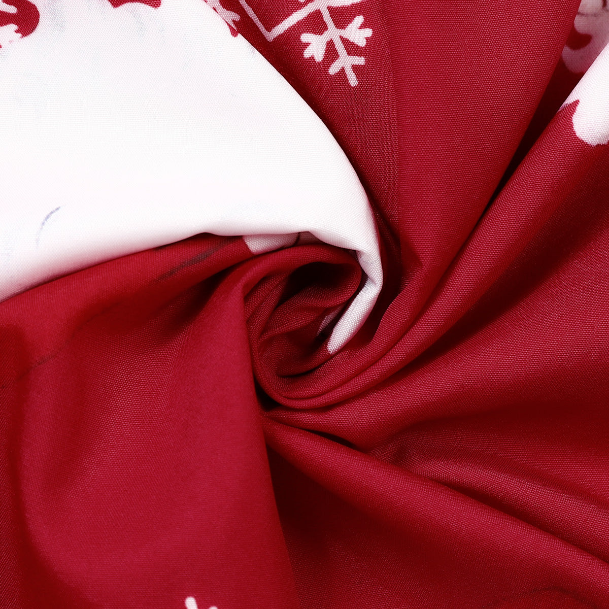 Christmas Style Contrast Stitching Lace Dress