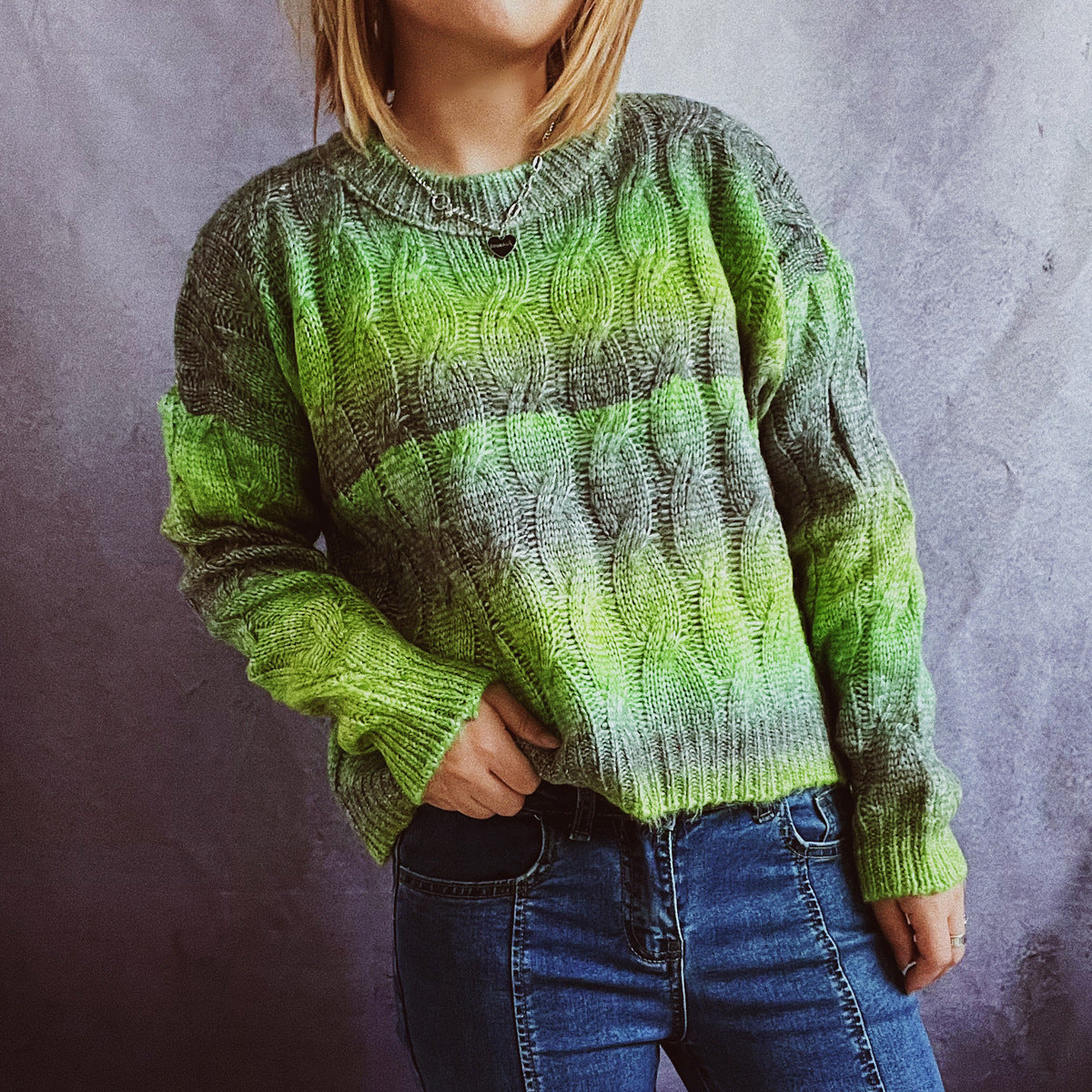 Lightweight Rainbow Short Knitted Sweater For Women