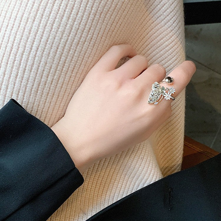 3D Butterfly Ring, Elegant Fairy Style Index Finger Ring, Korean INS Trend, Unique Minimalist Ring