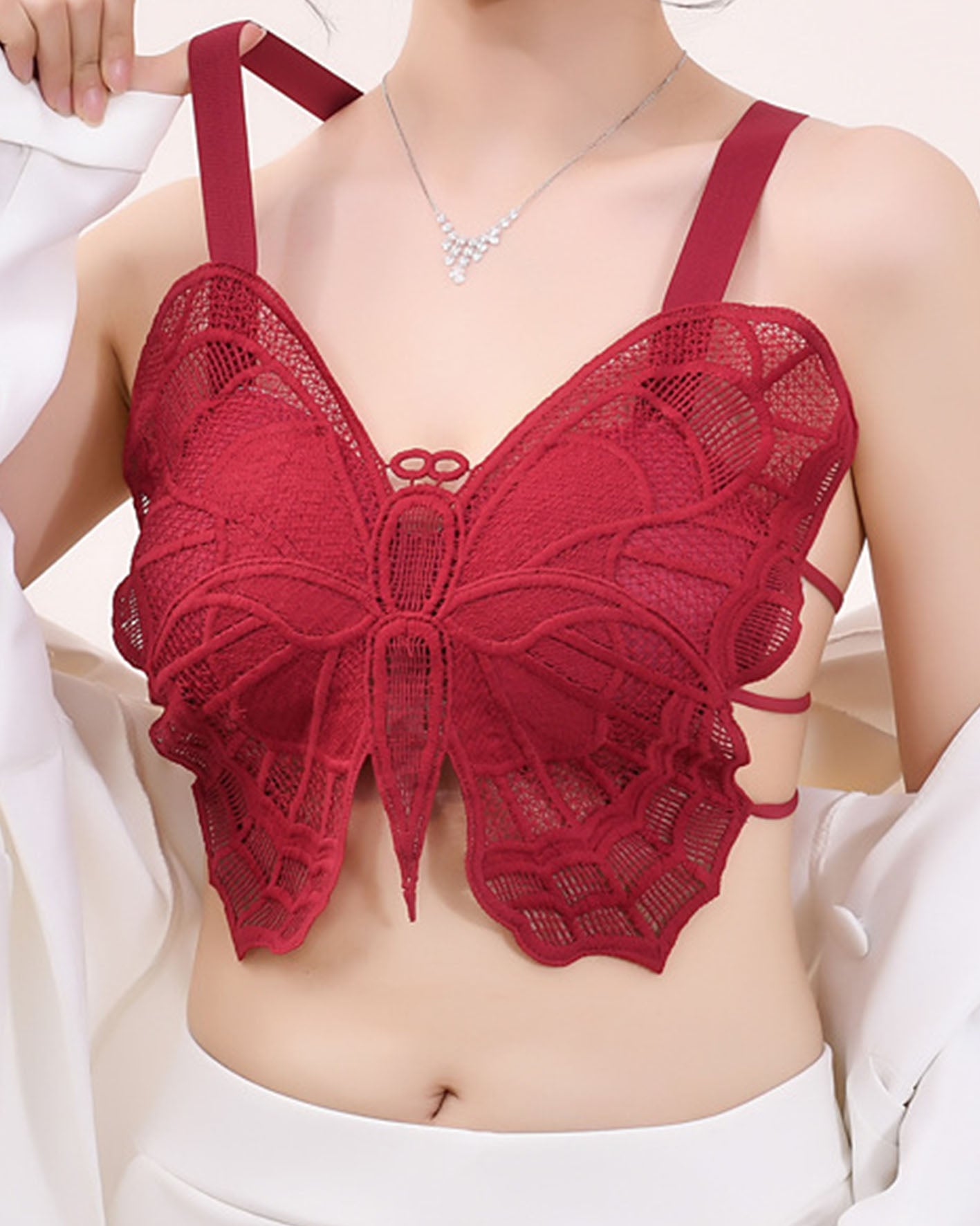 Lace Butterfly Back Can Be Worn Bra