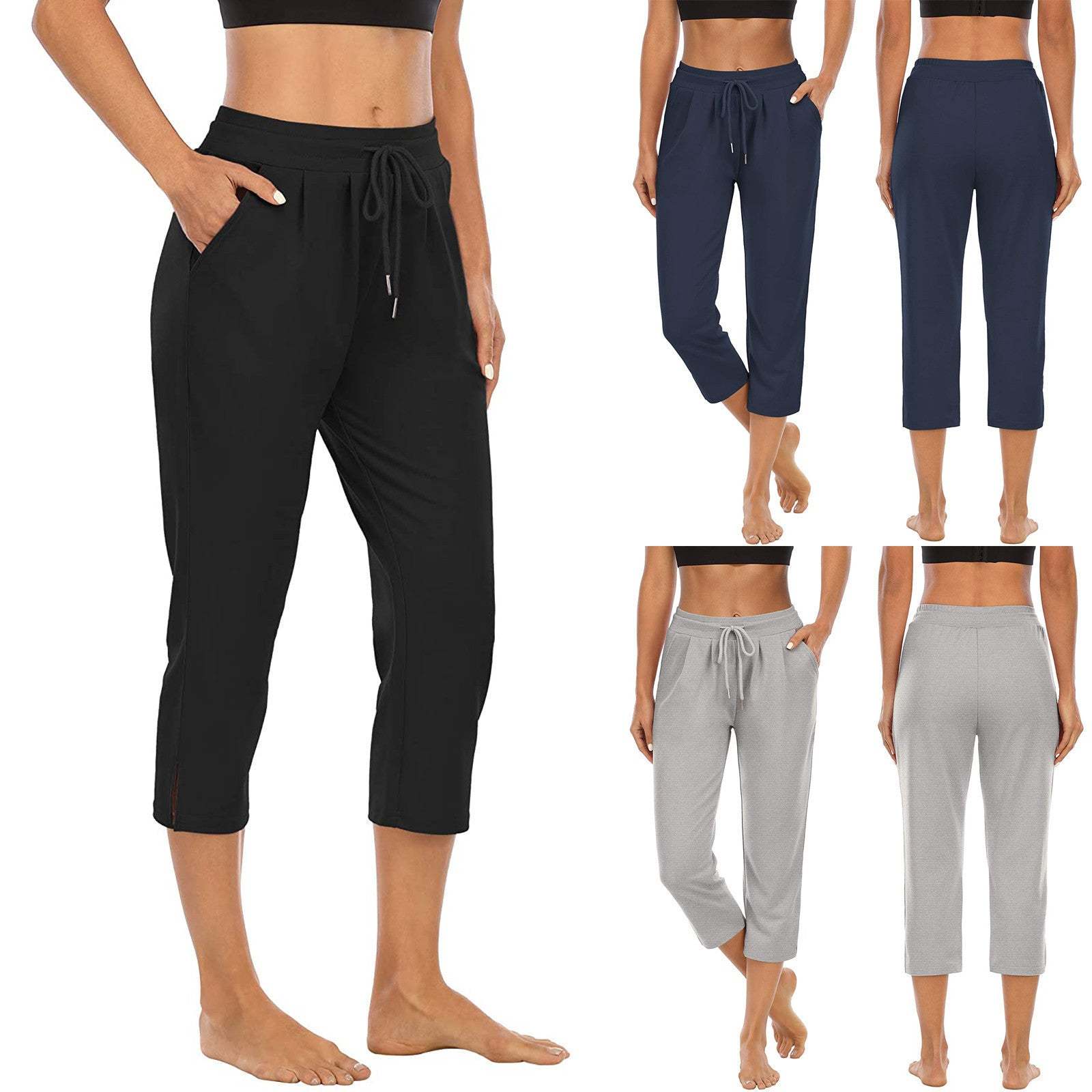 Capris with Drawstring and Pockets