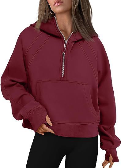 Zipper Hoodies Sweatshirts With Pocket Loose Sport Tops Long Sleeve Pullover Sweaters Fall Outfits Clothing