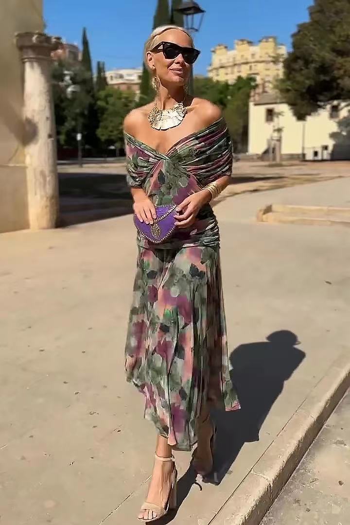 SpringMesh Printed Camisole Dress
