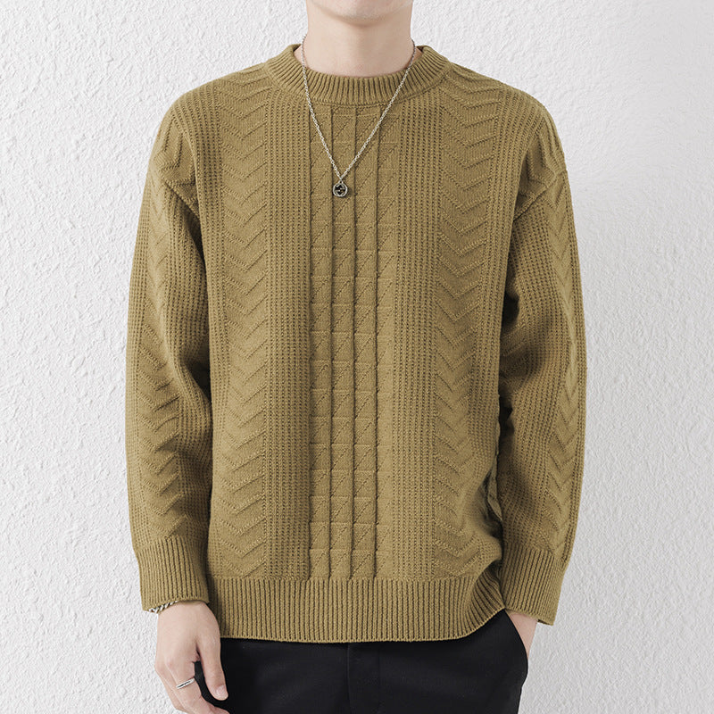 Men's Round Neck Knitted Sweater