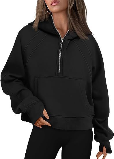 Zipper Hoodies Sweatshirts With Pocket Loose Sport Tops Long Sleeve Pullover Sweaters Fall Outfits Clothing