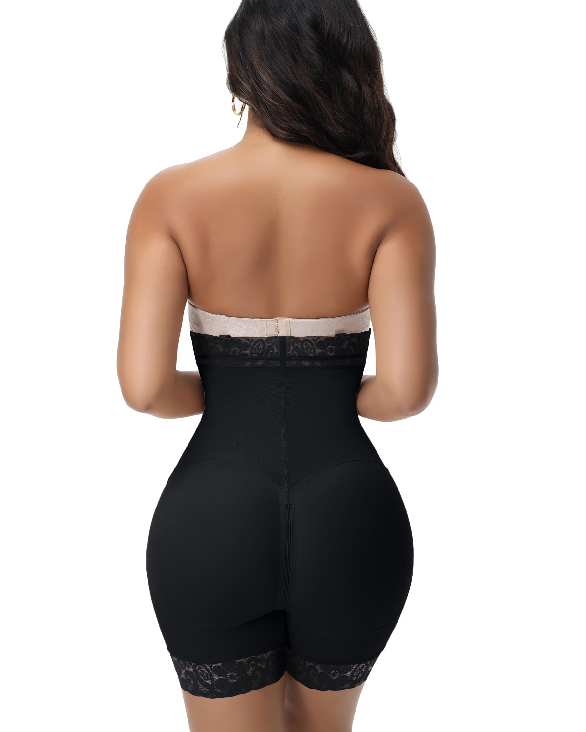Tummy Control Adjustable Straps Shapewear Crotch Zipper Faja