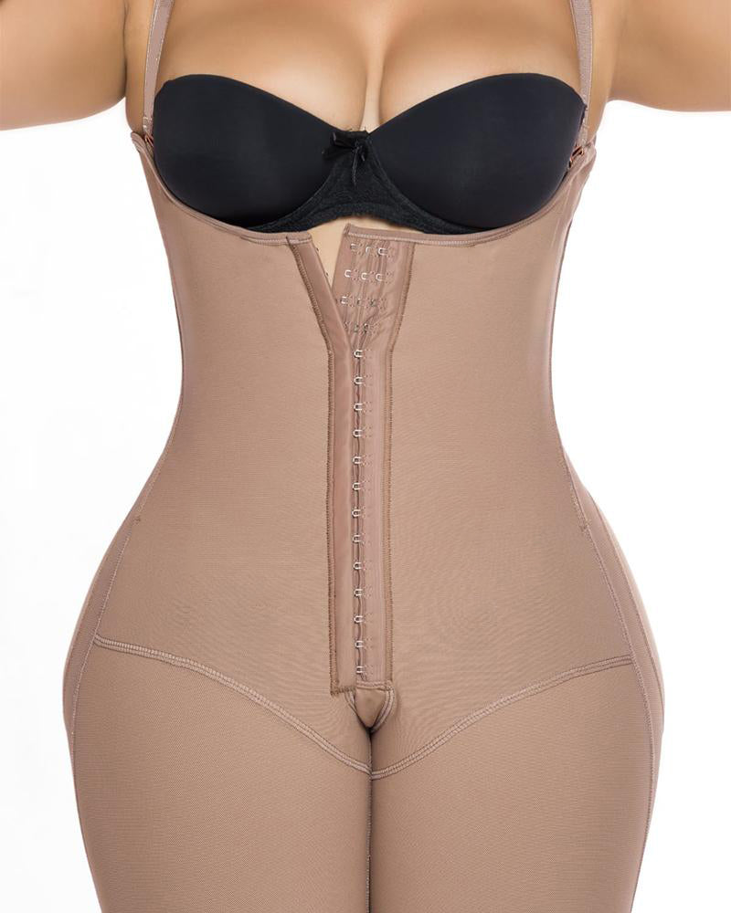 Knee Length Underbust Body Shaper Fajas For Postpartum Girdle Body Shaper