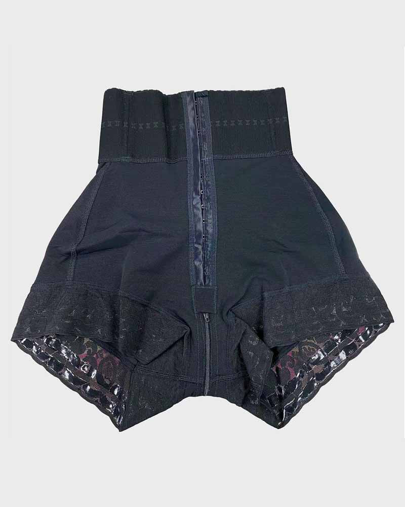 BBL Shorts Double Compression High Waisted Hook & Eye Control  With Mid-section Tummy Control Curvy Fit