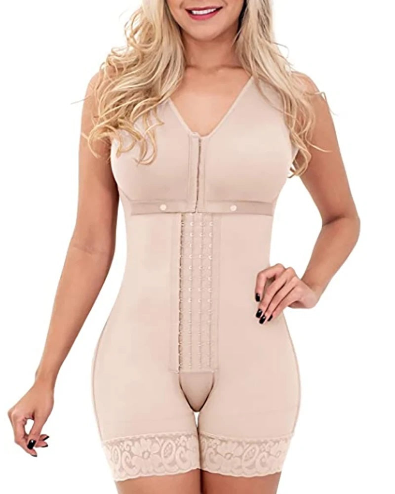 Tummy Control Shapewear High Compression Faja Bodysuit Postpartum Open Bust Bodysuit Bodysuit