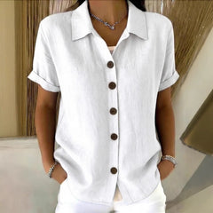 Lapel-button Long-sleeve Shirt