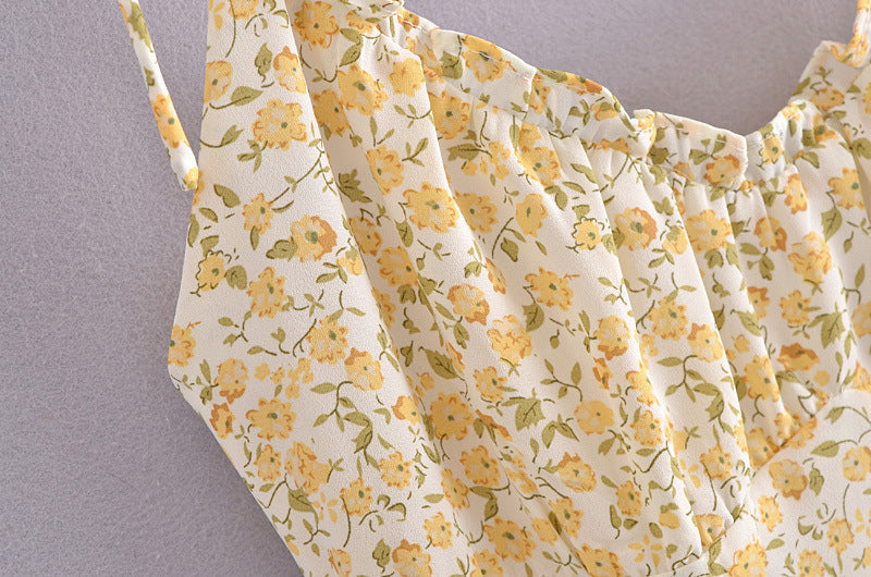 French Vintage Floral Printed Dress â€?Romantic Retro Elegance