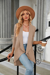 Casual Lightweight Open Front Cardigans Soft Draped Long Sleeve