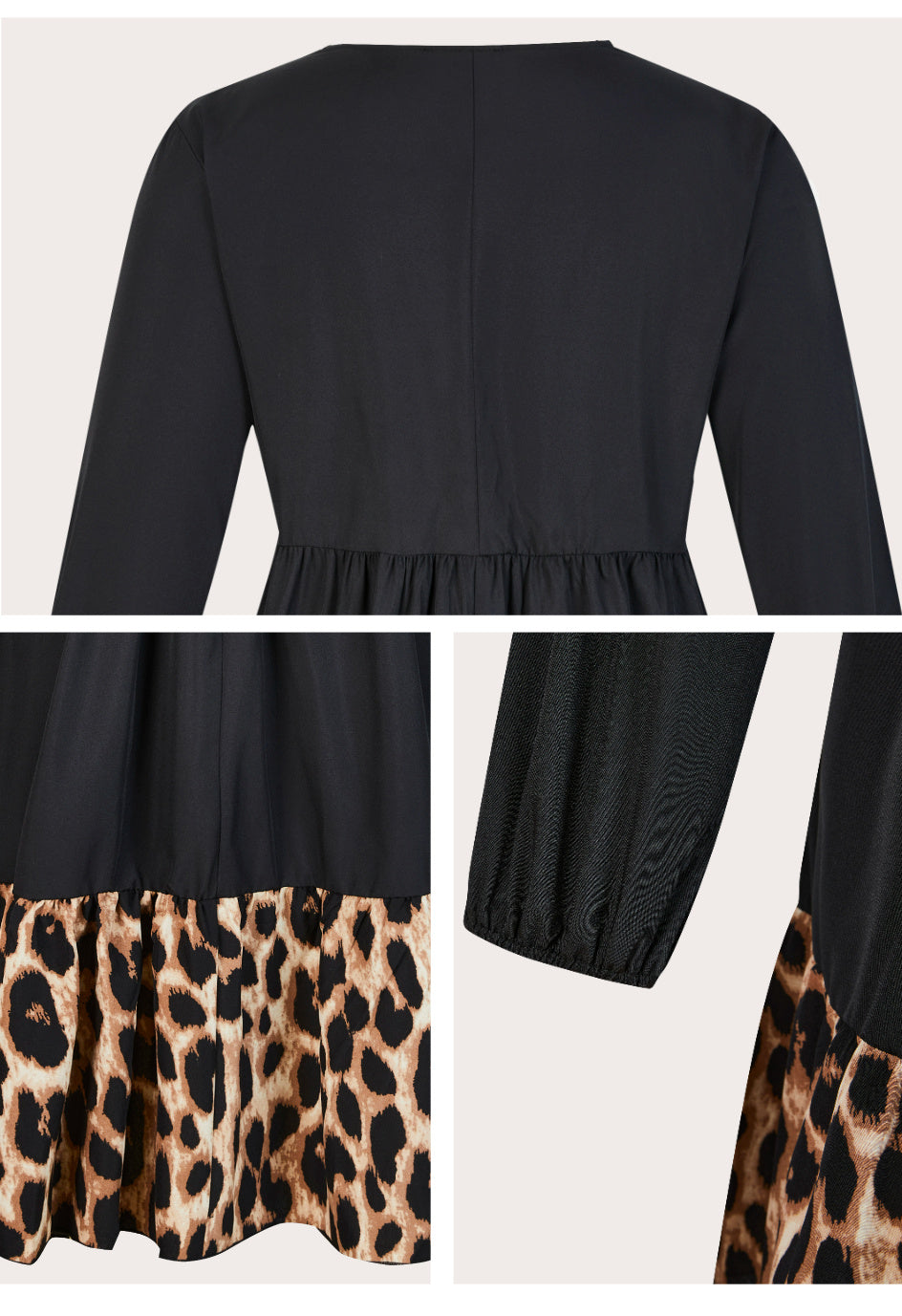 Plus Leopard Print Tunic Midi Shirt Dress
