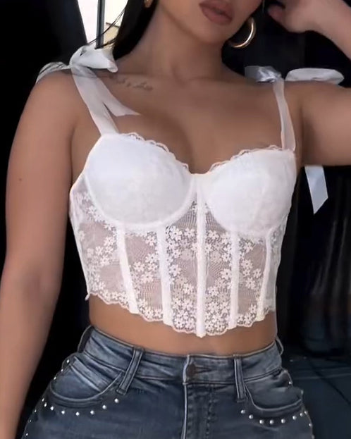 Lace-Up Corset Top