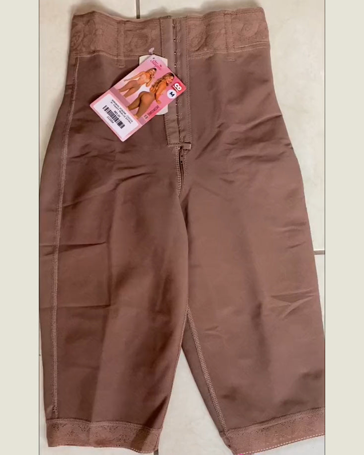High Waisted Shaping Midi Pants Grommet Control