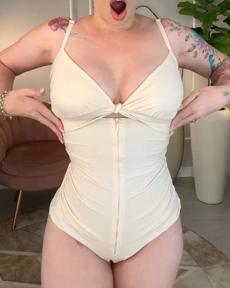 Tummy-Controlling And Hip-Lifting Triangle One-Piece Swimsuit