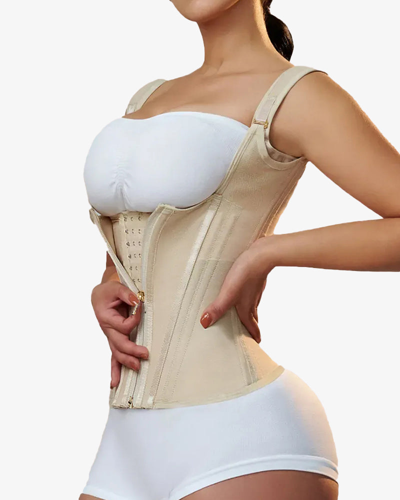 Waist Trainer for Vest Body Shaper Cincher Trimmer Tank Top Sport Girdle with Steel Bones