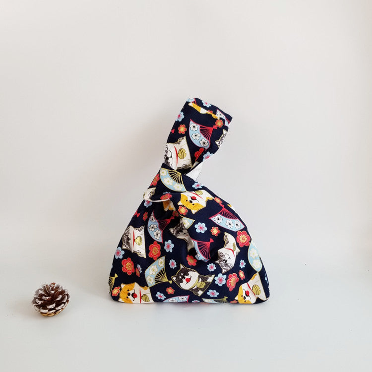 Japanese Kimono Print Knot Wrist Bags