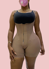 Bodyshaper High Compression Garment Abdomen Control Double Bodysuit