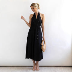 Halterneck Backless Dress