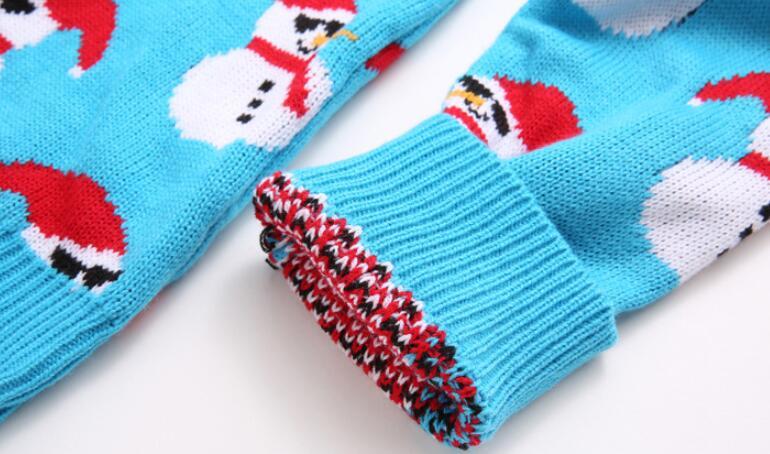 Long Sleeve Cute Snowman Christmas Sweater