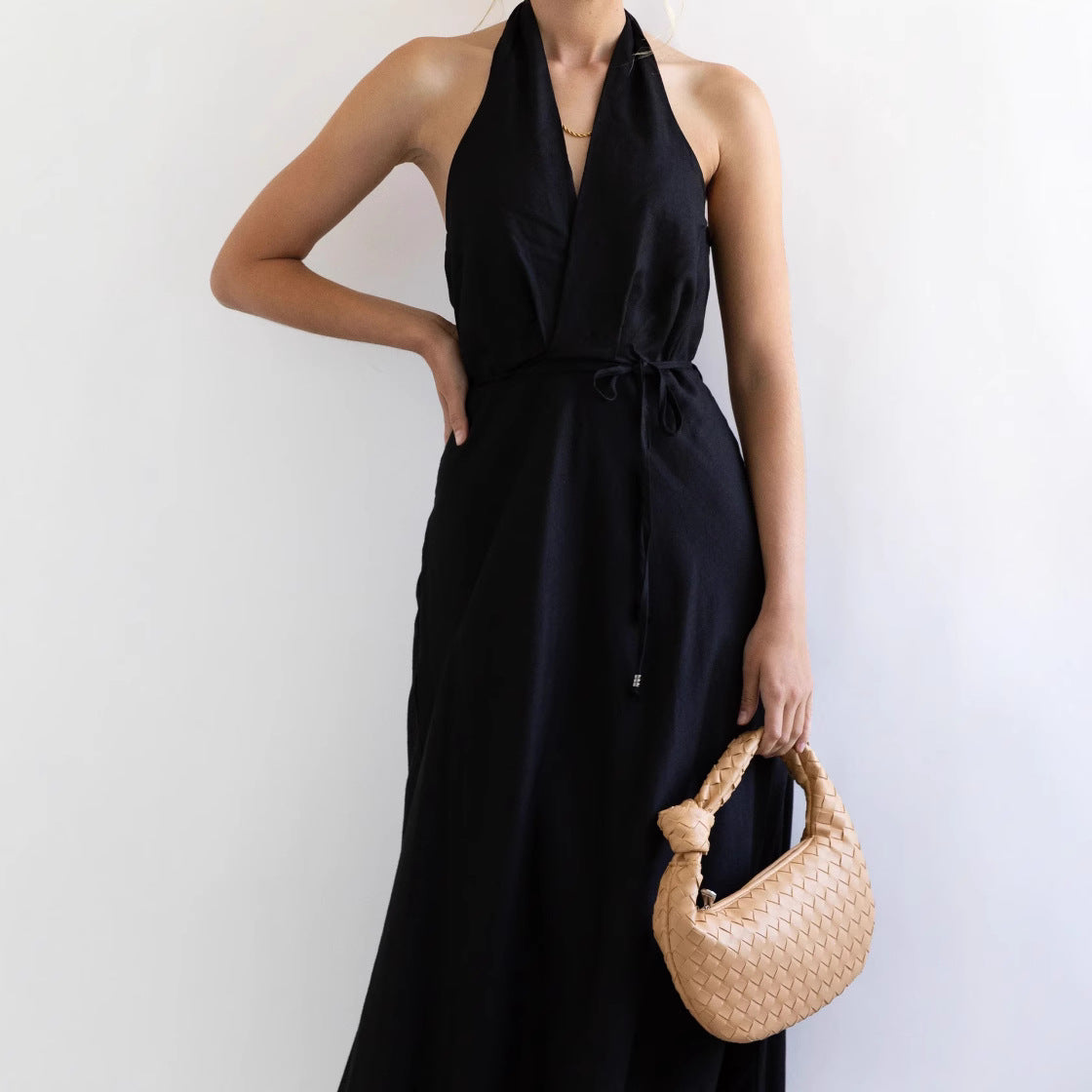 Halterneck Backless Dress