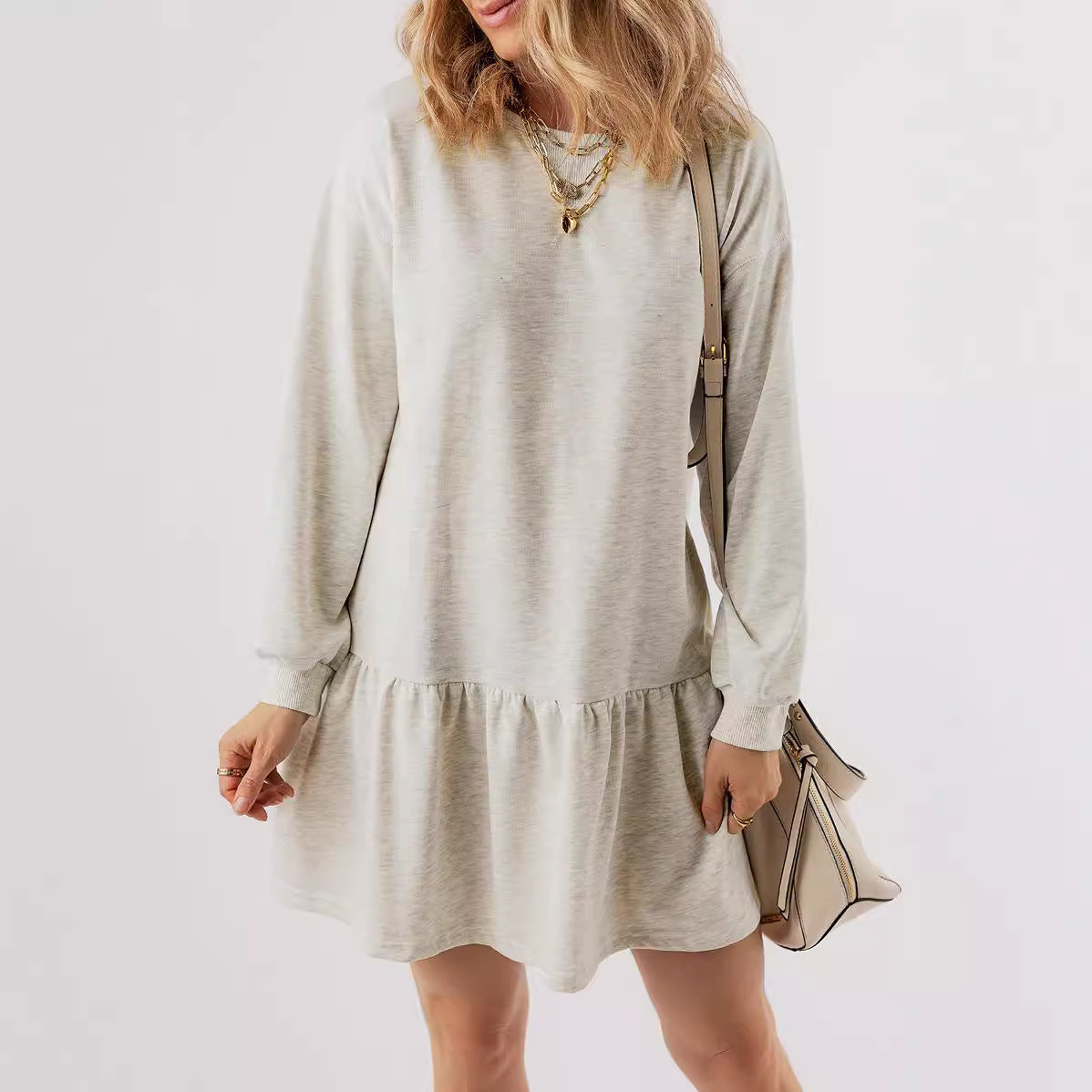 Long Sleeve Sweater Dress Knee-length