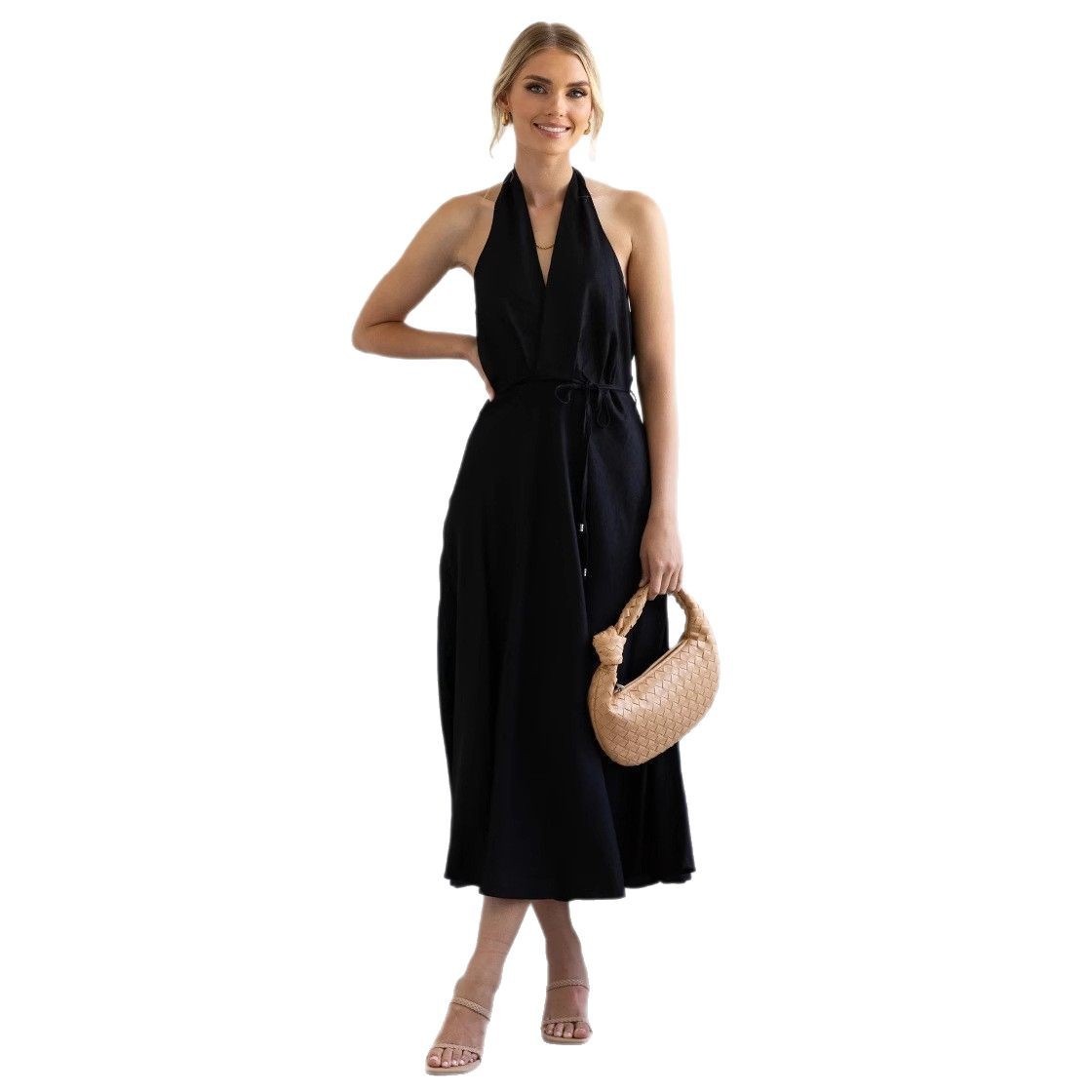 Halterneck Backless Dress