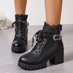 Fall Korean Style Plus Size Short Boots Women