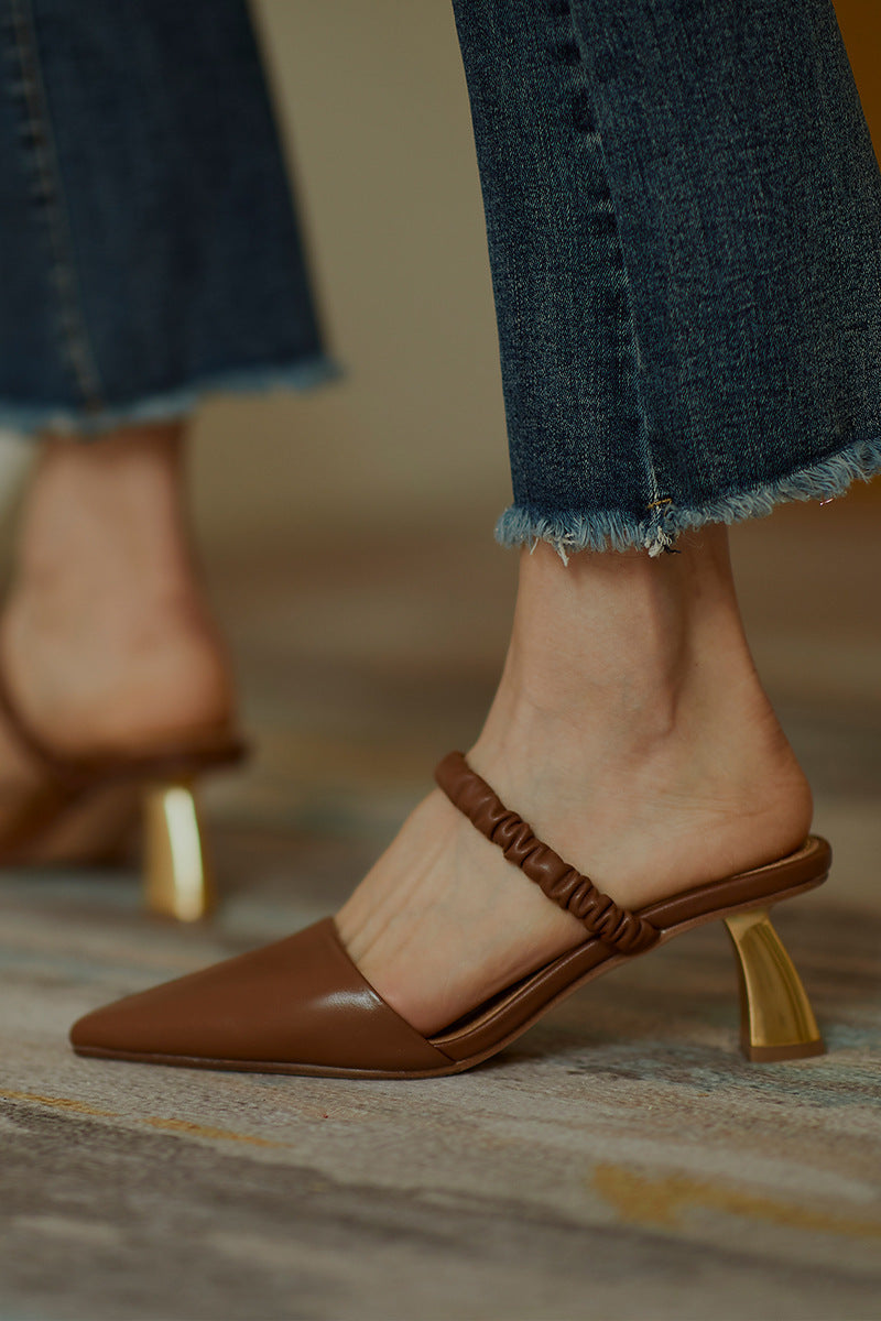 French Retro Toe Sandals With Skirt