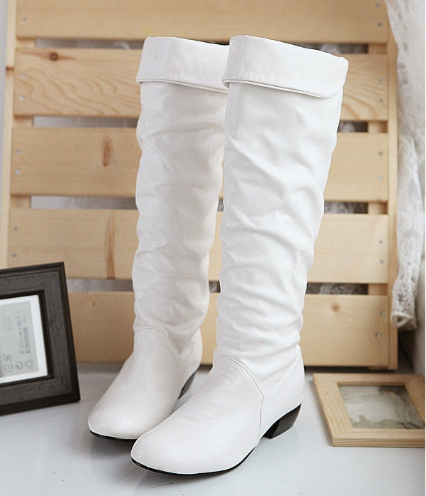 Boots, winter, short and white, brown, black, high boots, ladies' boots.